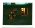 Photograph: Front view of a house decorated for Christmas