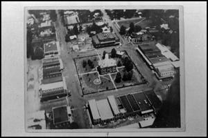 Primary view of object titled '[Aerial View of Downtown Rusk]'.