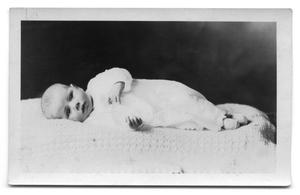 Primary view of object titled 'Postcard of Jim Scrivner Jr. as a baby'.
