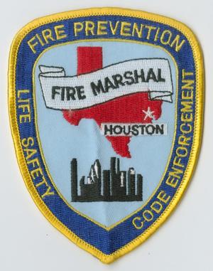 Primary view of object titled '[Houston, Texas Fire Marshal Patch]'.