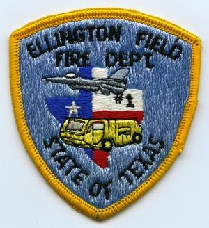 Primary view of object titled '[Ellington Field, Texas Fire Department Patch]'.