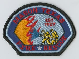 Primary view of object titled '[Mason, Texas Fire Department Patch]'.
