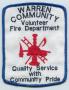 Physical Object: [Warren, Texas Volunteer Fire Department Patch]