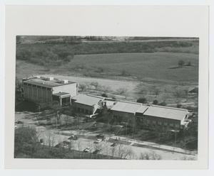 Primary view of object titled '[Aerial View of School Buildings]'.