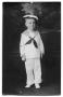 Primary view of Postcard of a young James Edward Weber in a sailor unifiform