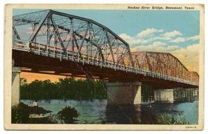 Primary view of object titled '[Postcard of Neches River Bridge]'.
