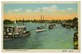Primary view of [Postcard of Sabine River at Orange, Texas]