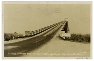 Primary view of object titled 'Bridge Between Port Arthur and Orange, Texas'.