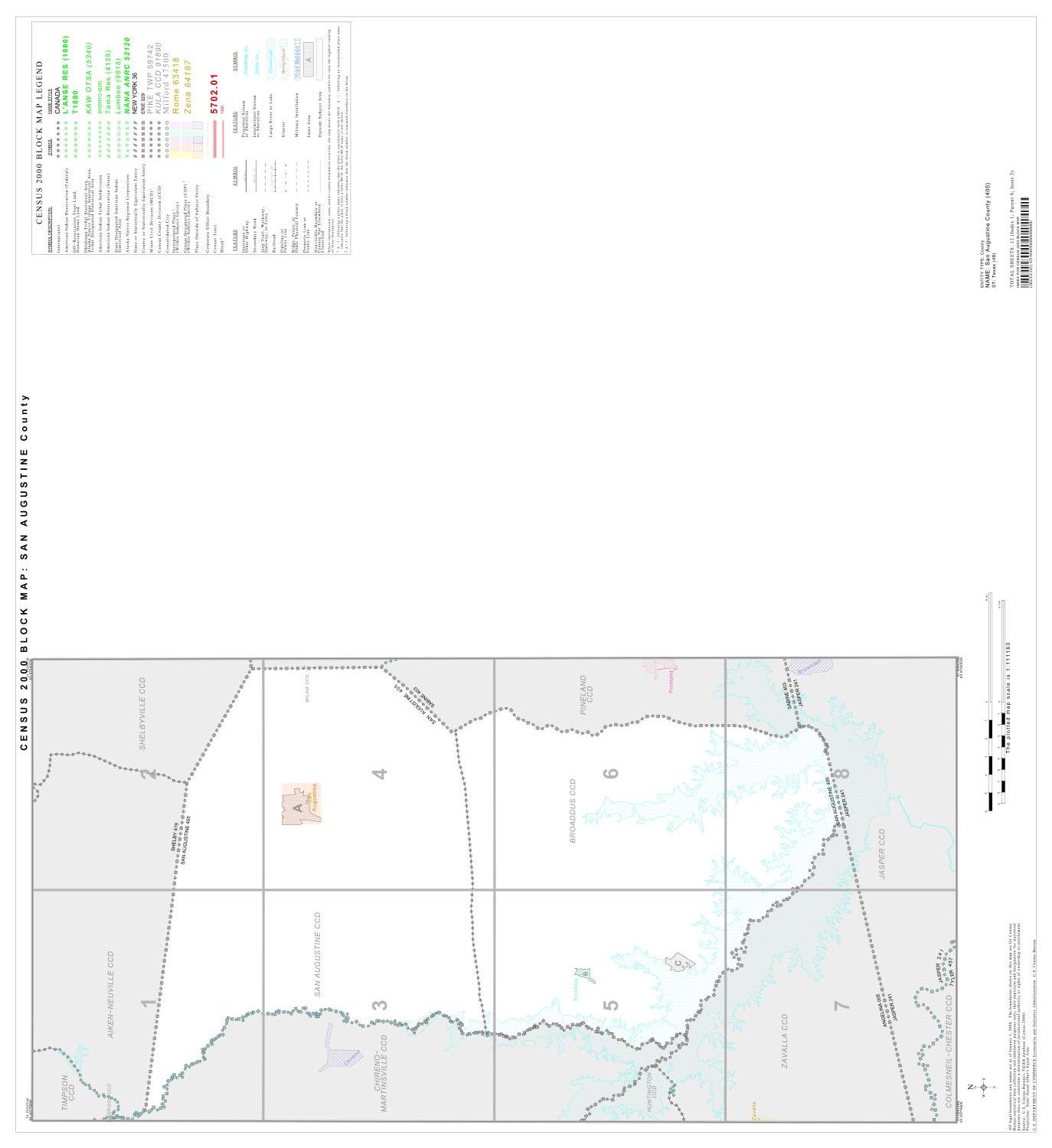 2000 Census County Block Map: San Augustine County, Index
                                                
                                                    [Sequence #]: 1 of 1
                                                