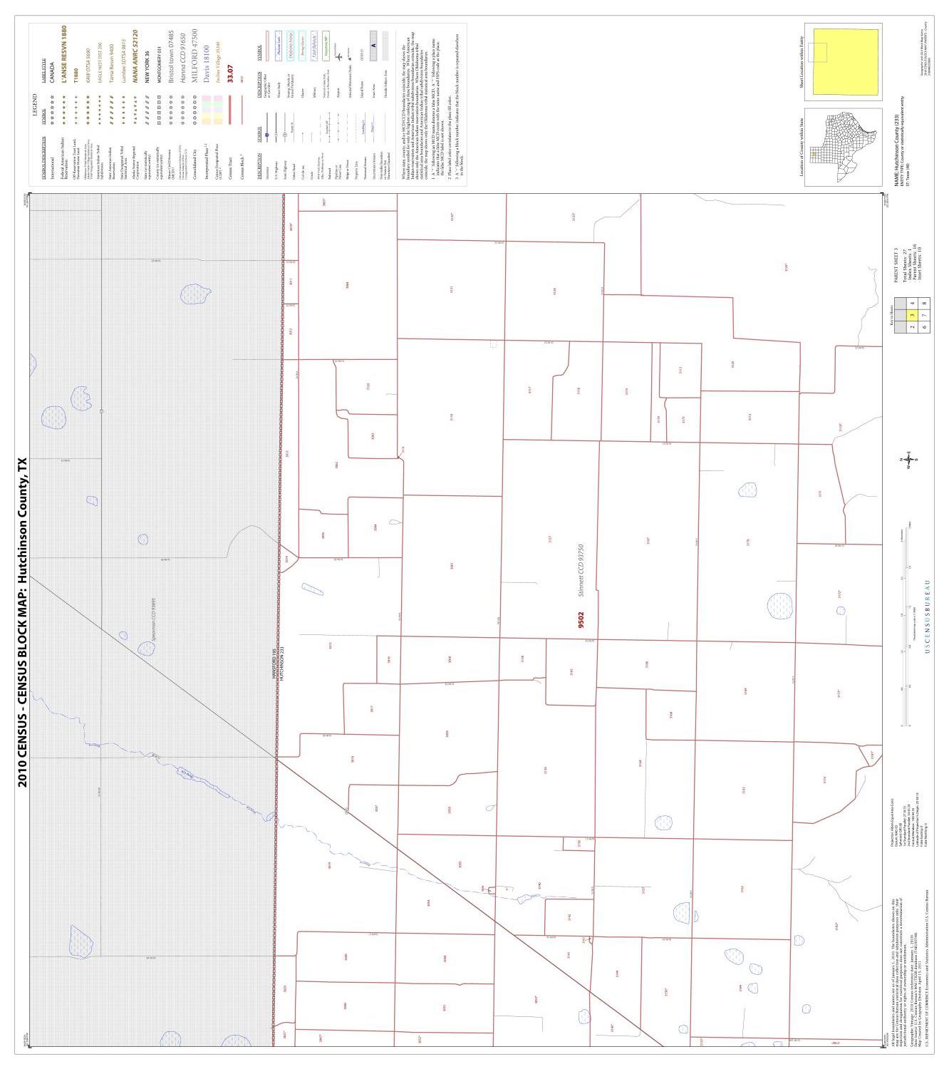 2010 Census County Block Map: Hutchinson County, Block 3
                                                
                                                    [Sequence #]: 1 of 1
                                                