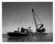 Photograph: [Large Barge with Derrick]