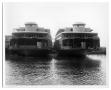 Photograph: [Two Ferry boats docked]