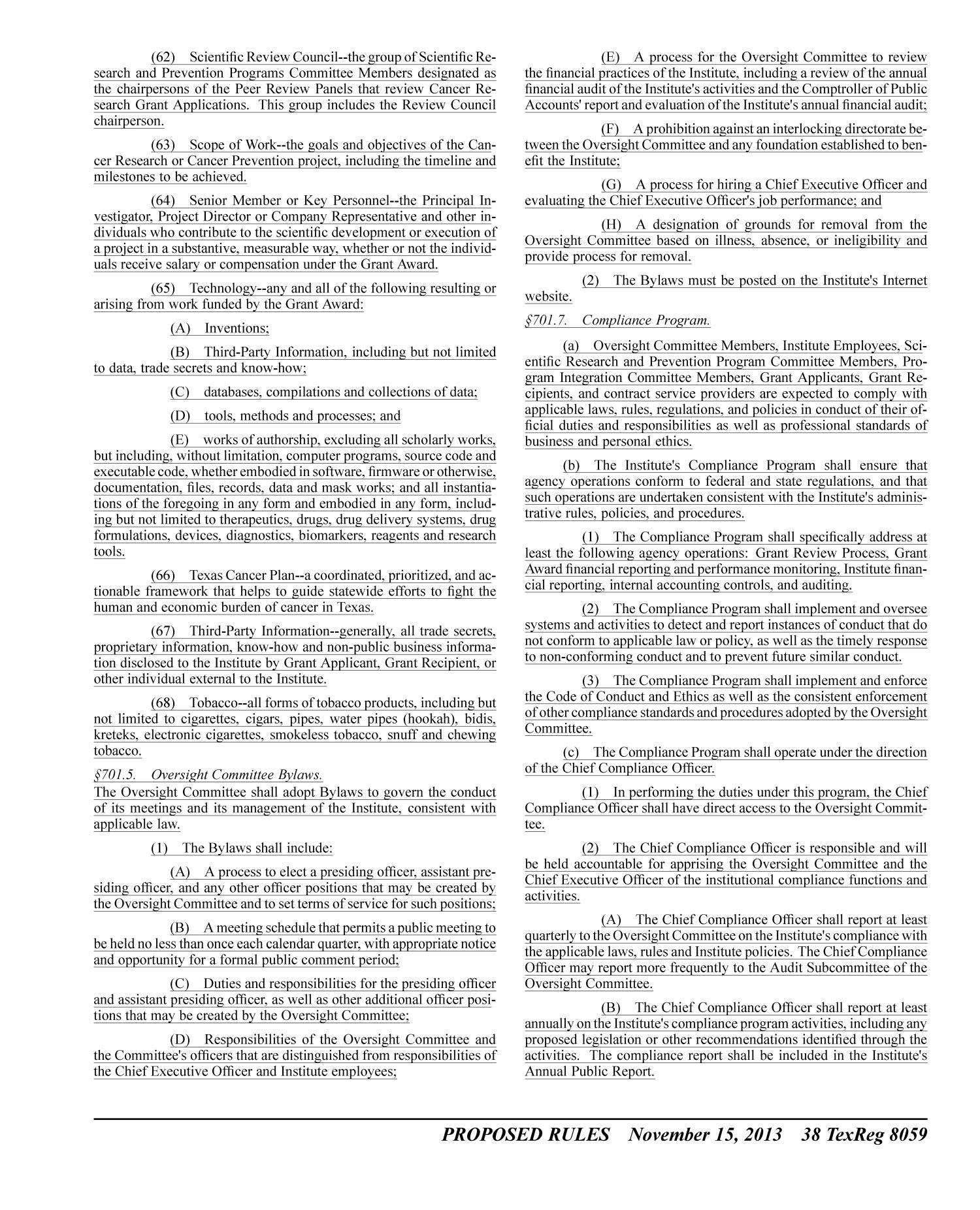Texas Register, Volume 38, Number 46, Pages 8023-8312, November 15, 2013
                                                
                                                    8059
                                                