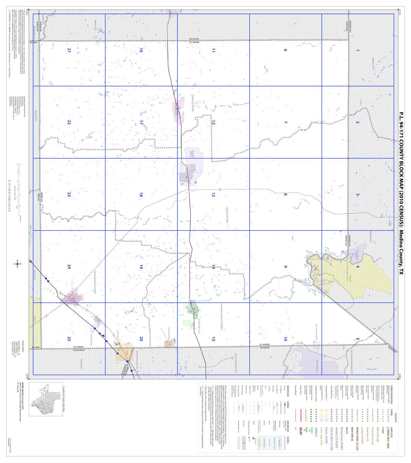 P.L. 94-171 County Block Map (2010 Census): Medina County, Index
                                                
                                                    [Sequence #]: 1 of 1
                                                