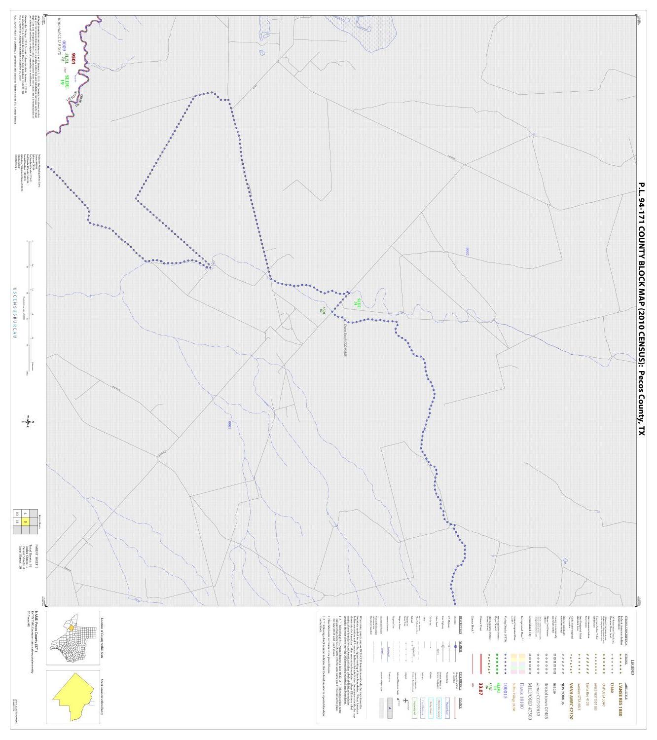 P.L. 94-171 County Block Map (2010 Census): Pecos County, Block 5
                                                
                                                    [Sequence #]: 1 of 1
                                                
