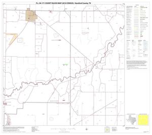 Primary view of object titled 'P.L. 94-171 County Block Map (2010 Census): Hansford County, Block 8'.