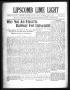 Newspaper: Lipscomb Lime Light (Lipscomb, Tex.), Vol. 3, No. 13, Ed. 1 Thursday,…