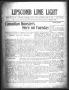 Newspaper: Lipscomb Lime Light (Lipscomb, Tex.), Vol. 4, No. 28, Ed. 1 Thursday,…