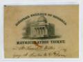 Photograph: [Matriculation Ticket from the Medical College of Georgia for Thomas …