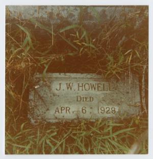 Primary view of object titled '[Grave Marker of James William Howell]'.