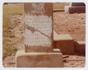 Primary view of object titled '[Grave Marker of Winnie Davis Howell]'.