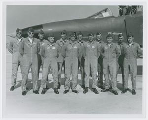Primary view of object titled '[Men in Front of Plane]'.
