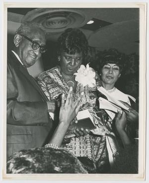 Primary view of object titled '[Barbara Jordan Signing Autographs]'.