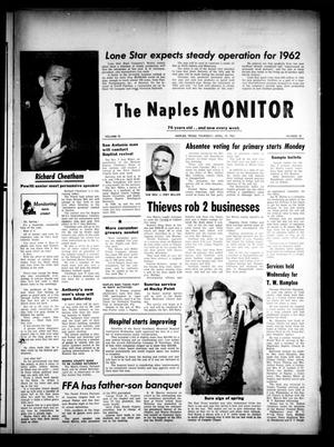 Primary view of object titled 'The Naples Monitor (Naples, Tex.), Vol. 76, No. 39, Ed. 1 Thursday, April 19, 1962'.