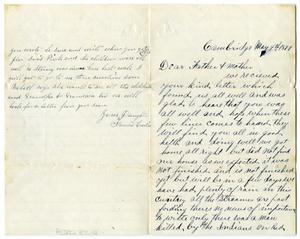 Primary view of object titled '[Letter from Fannie Curtis to parents, May 9 1879]'.
