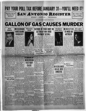 Primary view of object titled 'San Antonio Register (San Antonio, Tex.), Vol. 2, No. 43, Ed. 1 Friday, January 27, 1933'.