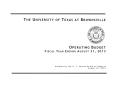 Book: University of Texas at Brownsville Operating Budget: 2013