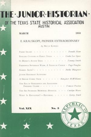 Primary view of object titled 'The Junior Historian, Volume 19, Number 5, March 1959'.