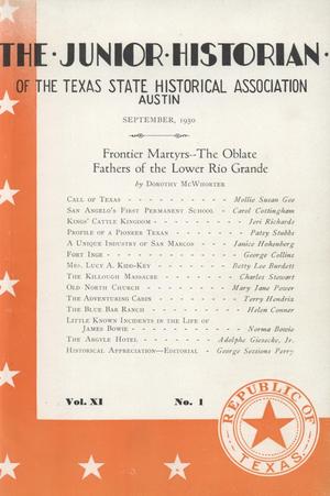 Primary view of object titled 'The Junior Historian, Volume 11, Number 1, September 1950'.