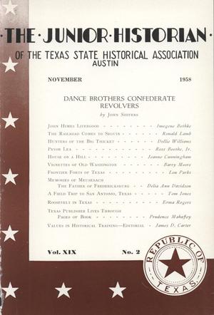 Primary view of object titled 'The Junior Historian, Volume 19, Number 2, November 1958'.