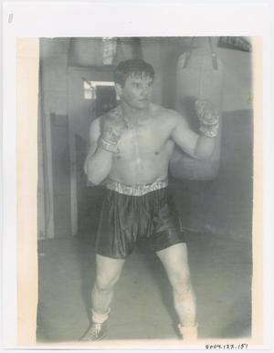 Primary view of object titled '[Donald Coombes in Boxing Trunks]'.
