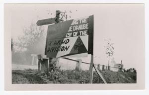 Primary view of object titled '[12th Armored Division Sign]'.
