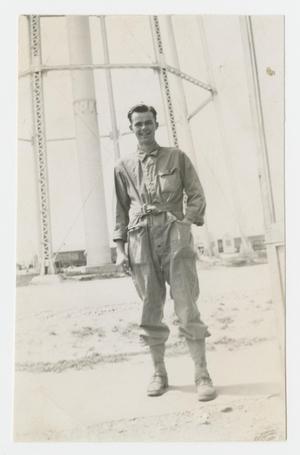 Primary view of object titled '[Dave Arburn by Water Tower]'.