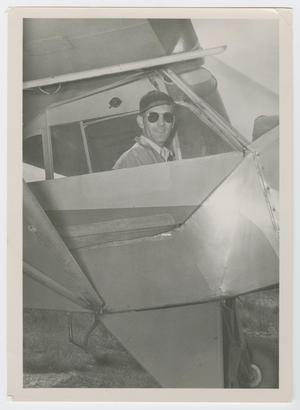 Primary view of object titled '[Lester Johnson in Cockpit]'.