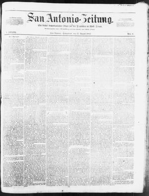 Primary view of object titled 'San Antonio-Zeitung. (San Antonio, Tex.), Vol. 1, No. 9, Ed. 1 Saturday, August 27, 1853'.