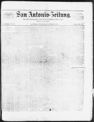 Primary view of object titled 'San Antonio-Zeitung. (San Antonio, Tex.), Vol. 3, No. 20, Ed. 1 Saturday, November 10, 1855'.
