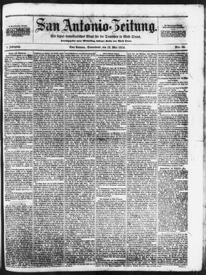 Primary view of San Antonio-Zeitung. (San Antonio, Tex.), Vol. 1, No. 46, Ed. 1 Saturday, May 13, 1854
