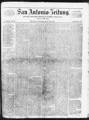 Primary view of San Antonio-Zeitung. (San Antonio, Tex.), Vol. 2, No. 52, Ed. 1 Saturday, June 23, 1855