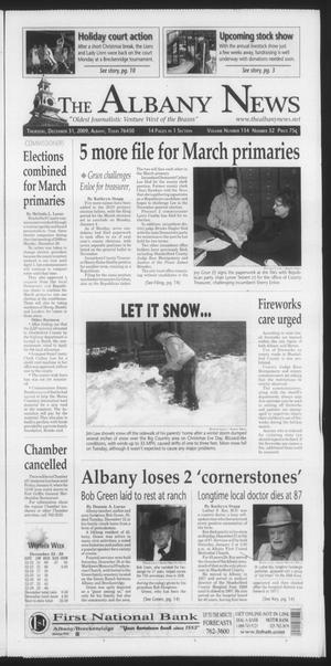 Primary view of object titled 'The Albany News (Albany, Tex.), Vol. 134, No. 32, Ed. 1 Thursday, December 31, 2009'.