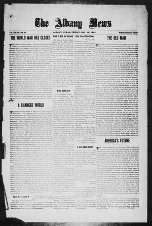 Primary view of object titled 'The Albany News (Albany, Tex.), Vol. 35, No. 24, Ed. 1 Friday, November 15, 1918'.
