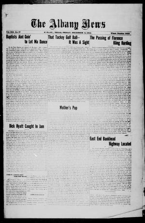Primary view of object titled 'The Albany News (Albany, Tex.), Vol. 41, No. [22], Ed. 1 Friday, December 5, 1924'.
