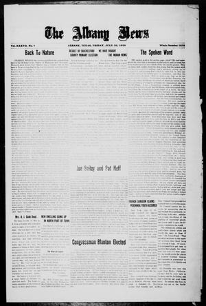 Primary view of object titled 'The Albany News (Albany, Tex.), Vol. 37, No. 7, Ed. 1 Friday, July 30, 1920'.
