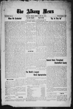 Primary view of object titled 'The Albany News (Albany, Tex.), Vol. 35, No. 21, Ed. 1 Friday, October 25, 1918'.
