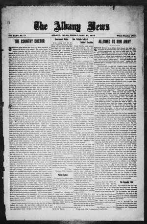 Primary view of object titled 'The Albany News (Albany, Tex.), Vol. 35, No. 17, Ed. 1 Friday, September 27, 1918'.