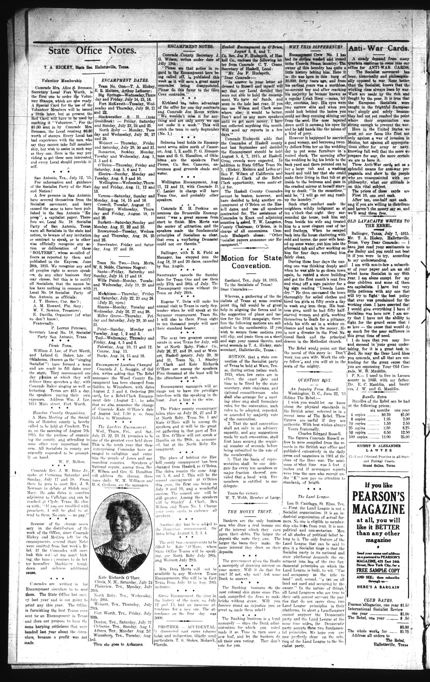 The Rebel (Hallettsville, Tex.), Vol. [5], No. 209, Ed. 1 Saturday, July 24, 1915
                                                
                                                    [Sequence #]: 4 of 4
                                                