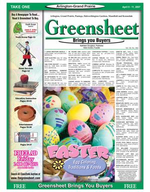 Primary view of object titled 'The Greensheet (Arlington-Grand Prairie, Tex.), Vol. 30, No. 360, Ed. 1 Thursday, April 5, 2007'.